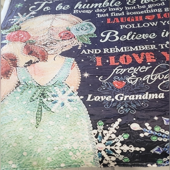 610- To My Granddaughter Throw Blanket Motivational Words NWT - Picture 4 of 6